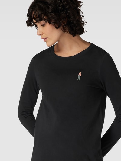 s.Oliver RED LABEL Longsleeve mit Motiv-Stitching Black 3