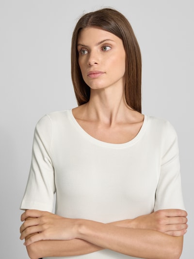 Tom Tailor Regular Fit T-Shirt aus Baumwoll-Mix Weiss 3