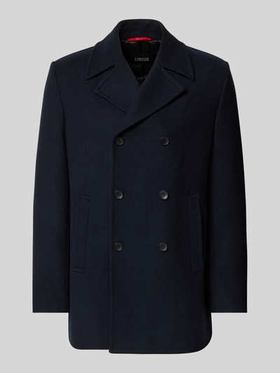 Cinque Regular Fit Mantel aus Woll-Mix mit Doppelknopfleiste Dunkelblau 2
