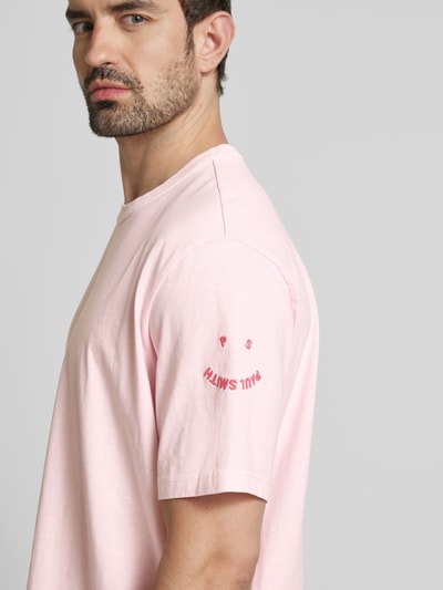 PAUL SMITH T-Shirt mit Label-Stitching Hellrosa 3