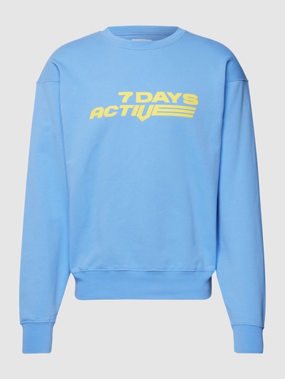 7 Days Active Sweatshirt mit Label-Print Blau 2