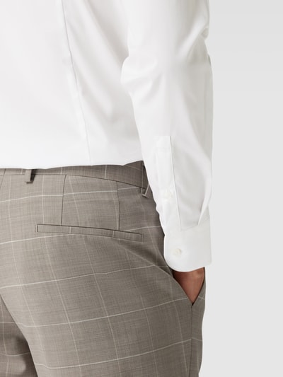 BOSS Slim fit zakelijk overhemd van popeline met stretch Beige - 3