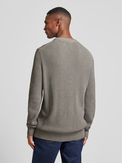 MCNEAL Gebreide pullover met ronde hals Grafiet gemêleerd - 5