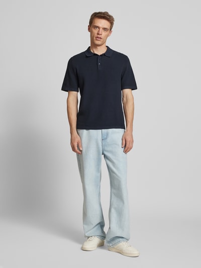 Jack & Jones Regular Fit Poloshirt aus Baumwoll-Mix Modell 'GEORGE' Marine 1