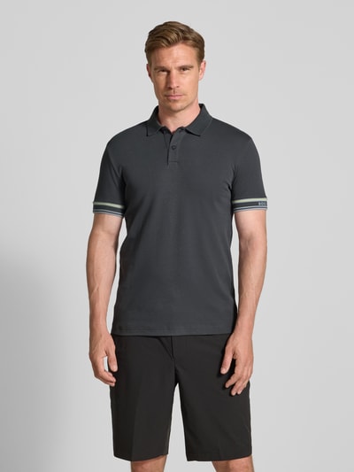 BOSS Green Slim Fit Poloshirt aus reiner Baumwolle Modell 'POLO ZONE' Dunkelgrau 4