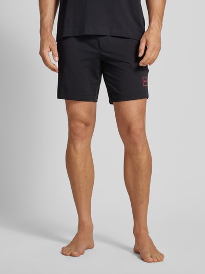 HUGO Regular Fit Shorts mit Label-Detail Modell 'Laze' Black 4