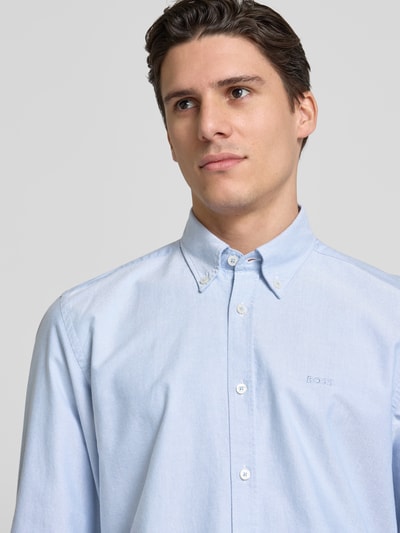 BOSS Regular Fit Businesshemd mit Button-Down-Kragen Modell 'Liam' Bleu 3