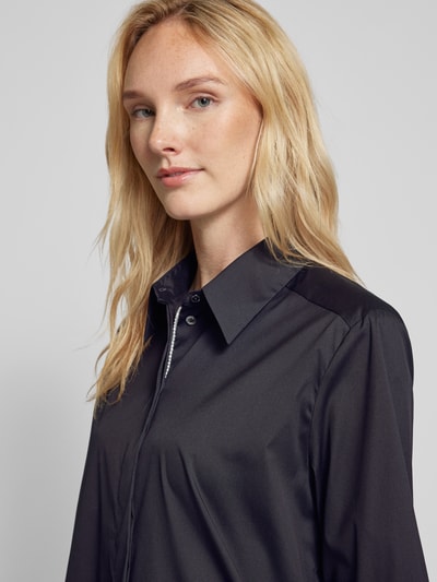 Marc Cain Overhemdblouse met platte kraag Marineblauw - 3