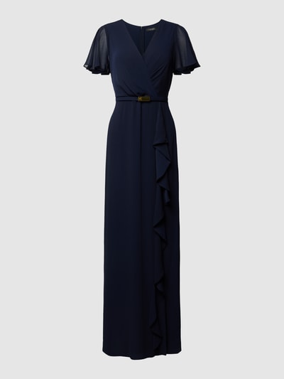 Lauren Dresses Abendkleid mit Taillengürtel Modell 'FARRYSH' Marine 2