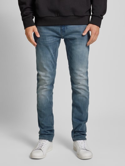 Hugo Blue Slim Fit Jeans im 5-Pocket-Design Modell 'Zane' Jeansblau 4