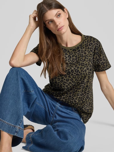 Tom Tailor Denim Regular Fit T-Shirt aus reiner Baumwolle Dunkelgruen 3