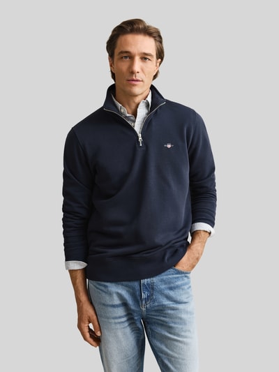 GANT Regular fit sweatshirt van katoenmix Marineblauw - 4