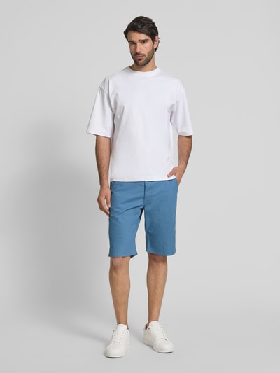 MCNEAL Slim Fit Shorts mit Gürtel Ocean Melange 1