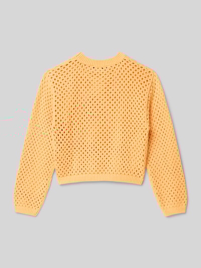 Garcia Gebreide pullover met ribboorden Oranje - 3
