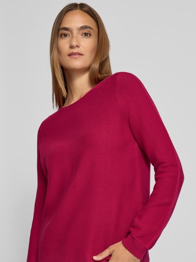 Christian Berg Woman Strickpullover mit gerippten Abschlüssen Fuchsia 3