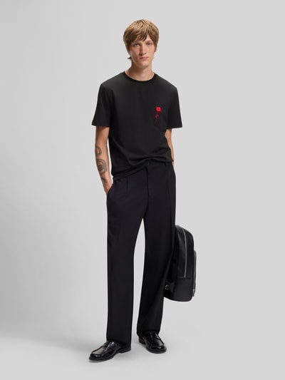 HUGO Regular Fit T-Shirt aus reiner Baumwolle Modell 'Diflow' Black 1