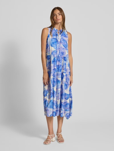 ZABAIONE Midikleid aus Viskose im Stufen-Look Bleu 4