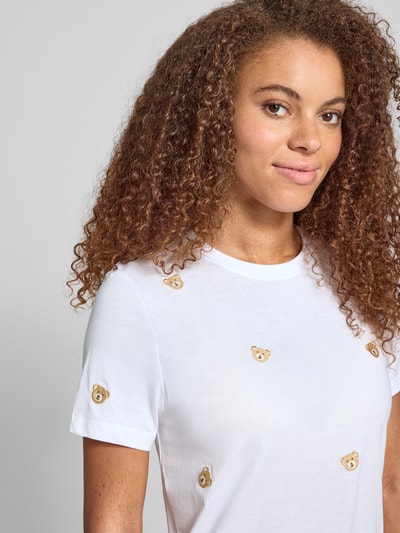 ONLY Regular Fit T-Shirt aus reiner Baumwolle Modell 'KETTY LIFE' Weiss 3