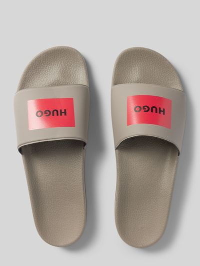 HUGO Slides mit Label-Print Modell 'Timein' Beige 3