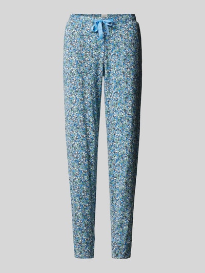 Schiesser Slim Fit Pyjama-Hose mit Tunnelzug Blau 1