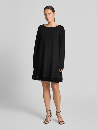 Emporio Armani Minikleid aus Viskose-Mix mit Pailletten Black 1
