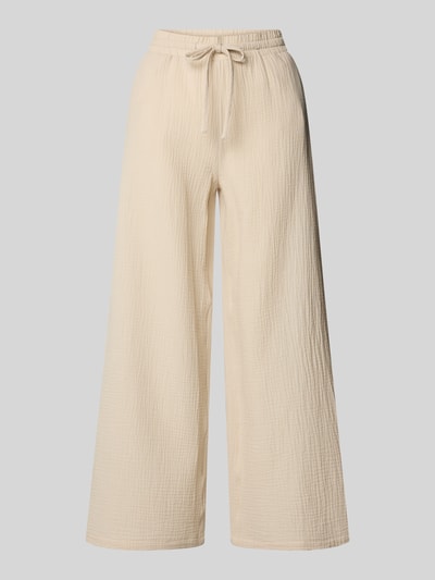 Christian Berg Woman Wide leg stoffen broek in verkorte pasvorm Ecru - 2