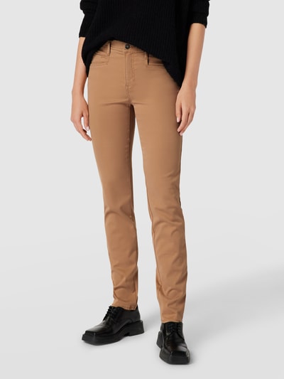 Brax Broek met labelapplicatie, model 'Mary' Camel - 4