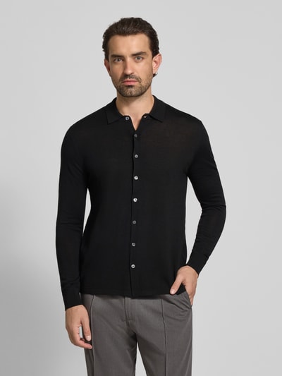 Christian Berg Men Wolljacke mit Kentkragen Black 4