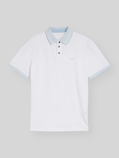 Tom Tailor Regular Fit Poloshirt aus reiner Baumwolle Weiss 2