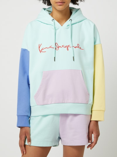 KARL KANI Hoodie in colour-blocking-design  Mintgroen - 4