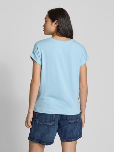 Only Comfort Fit T-Shirt aus Viskose-Mix Modell 'MOSTER' Hellblau 5