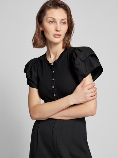 Lauren Ralph Lauren Blouseshirt met volantmouwen, model 'CAMESON' Zwart - 3