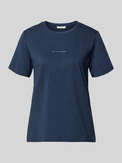 Produktfoto, Regular Fit T-Shirt aus reiner Baumwolle von Marc O'Polo Denim, efekt: jednolity kolor, krój regular fit, z napisem z logo, okrągły dekolt, krótki rękaw, wykończenie materiału: dżersej, materiał: bawełna