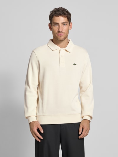 Lacoste Regular Fit Sweatshirt aus reiner Baumwolle Offwhite 4