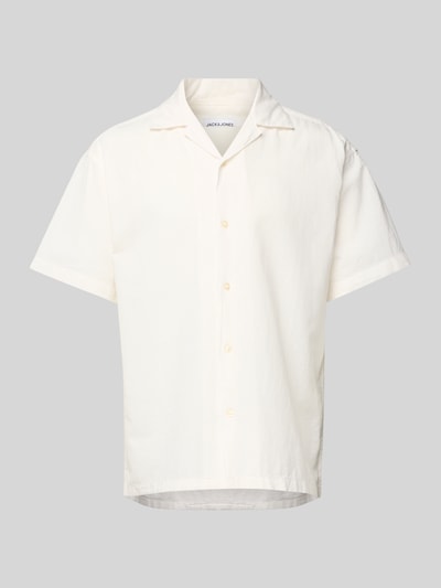 Jack & Jones Regular Fit Freizeithemd aus Baumwoll-Leinen-Mix Modell 'BREEZE' Weiss 2