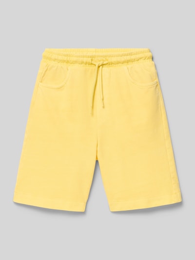 Produktfoto, Shorts mit elastischem Bund und Eingrifftaschen von Mayoral in Gelb, reine Baumwolle, Regular Fit, sichtbare Taschen und Zugband