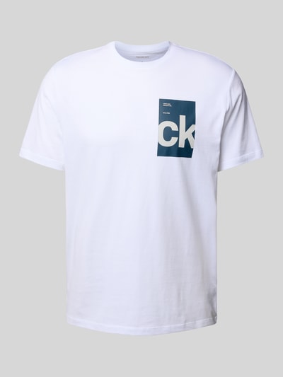 Calvin Klein Jeans T-Shirt mit Label-Print Weiss 2