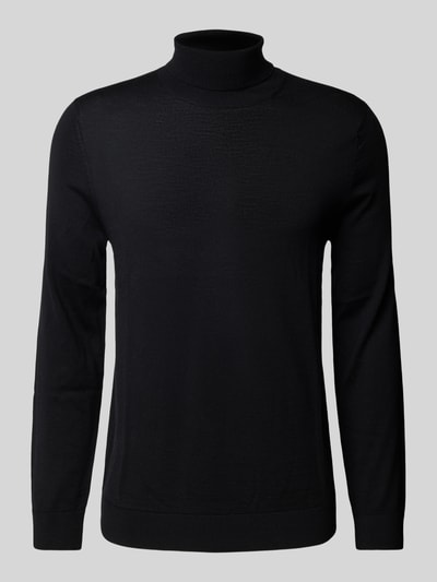 SELECTED HOMME Rollkragenpullover aus Wolle Modell 'TRAY' Black 2