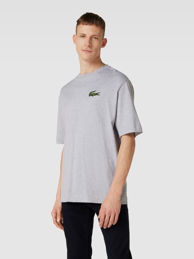 Lacoste T-shirt z bawełny Jasnoszary 4