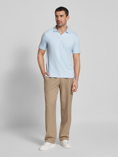 Colours & Sons Slim Fit Poloshirt mit Reverskragen Anthrazit 1