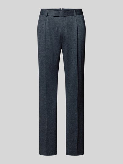 JOOP! Collection Regular fit pantalon met bandplooien en persplooien, model 'Bennet' Marineblauw - 2