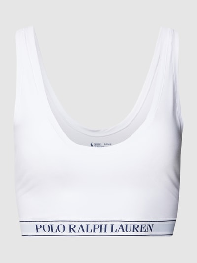 Polo Ralph Lauren Bralette mit Label-Stitching Weiss 1