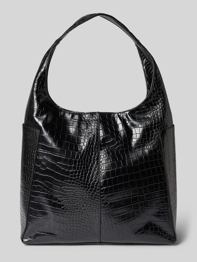 Hey Marly Shopper mit Label-Detail Modell 'Alltime Lover Croco' Black 4