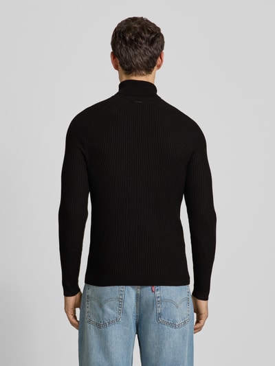 Antony Morato Gebreide pullover met ribboorden Zwart - 5