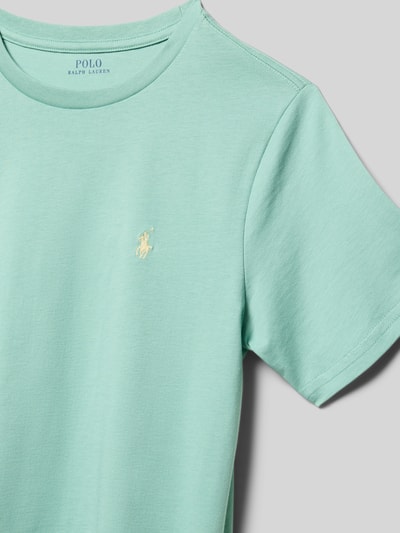 Produktfoto, Regular Fit T-Shirt aus reiner Baumwolle von Polo Ralph Lauren Teens, Optik: Unifarben, Logo-Stitching, Jersey-Struktur, Rundhals, kurzarm