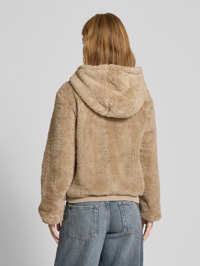 Only Regular fit sweatjack van teddybont, model 'NEWANNA' Zand - 5