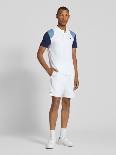 Lacoste Sport Relaxed Fit Shorts mit Logo-Patch Weiss 1