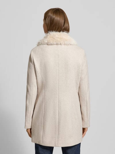 Vero Moda Regular Fit Mantel mit Kunstpelz-Kragen Modell 'AUTUMN' Offwhite 5