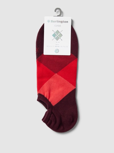 Burlington Sneakersocken mit Karomuster Modell 'Clyde' Rot 3