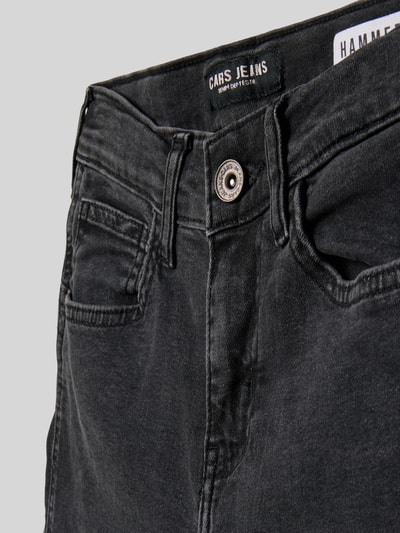 CARS JEANS Straight Fit Jeans mit Logo-Patch Modell 'Hammers' Black 2